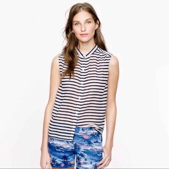 J. Crew Tops - J.Crew Elodie Blouse in Stripe - Size 4